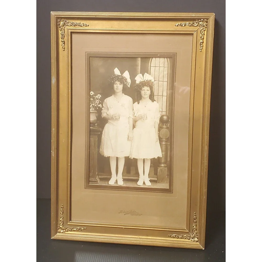 Antique 1920 ephemera Portrait Photograph Framed Kirkness Studio Baltimore MD